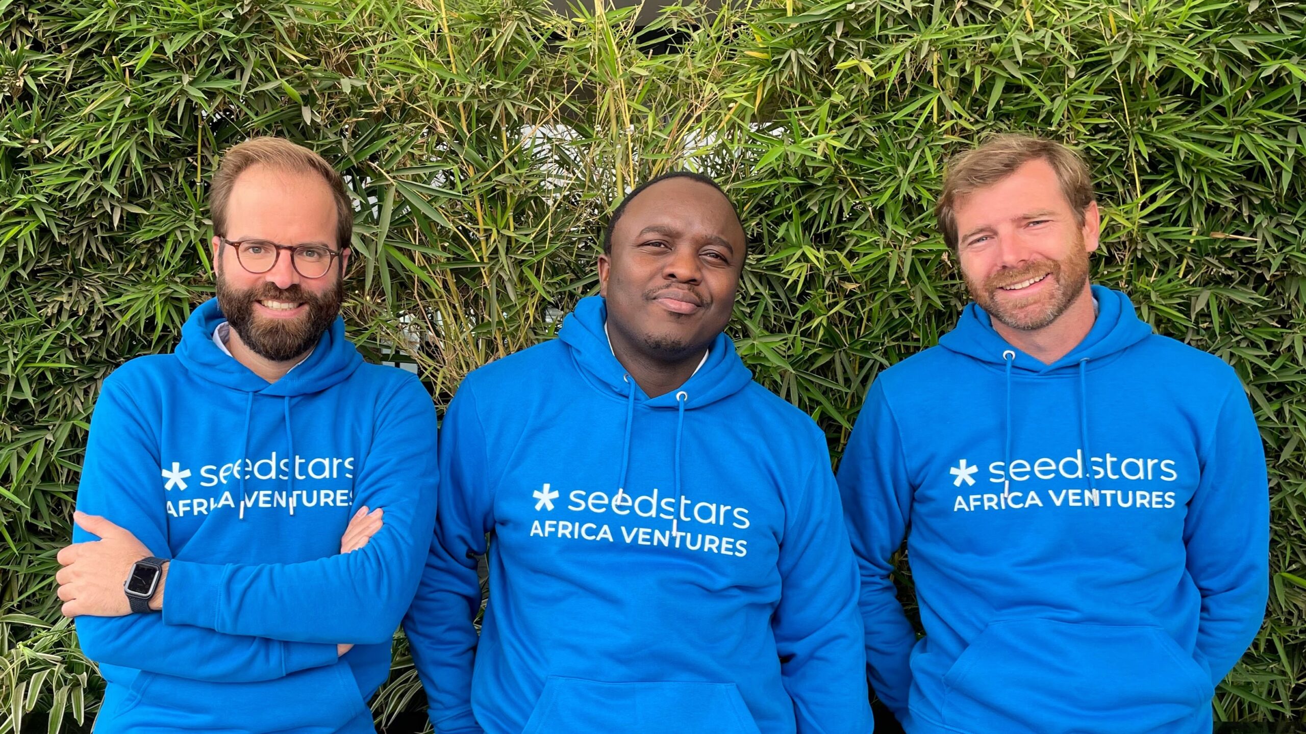 Seedstars Africa Ventures General Partners Tamim El Zein (left), Bruce Nsereko-Lule (center), and Maxime Bouan (right)